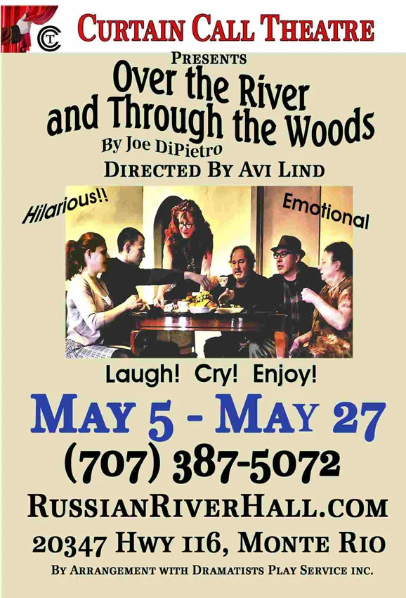 Curtain Call Theatre - Over the River and Through the Woods by Joe DiPietro - Front Postcard